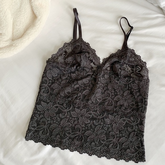 Sheer Gray Lace Cami, Small, Forever 21 Lingerie - Picture 1 of 7